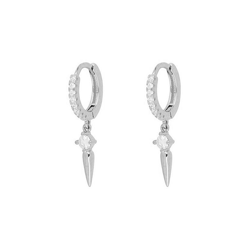 CRMYA Vintage Piercing Ear CZ Zircon Cross Earring Gold Silver Filled Drop Earrings For Women Hoop Earings Jewelry Wholesale