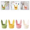 Easter Woven Bunny Ear Basket, Portable Cute Sturdy, Paper Rope Design, Decorative Candy Storage Basket Storage Organizer