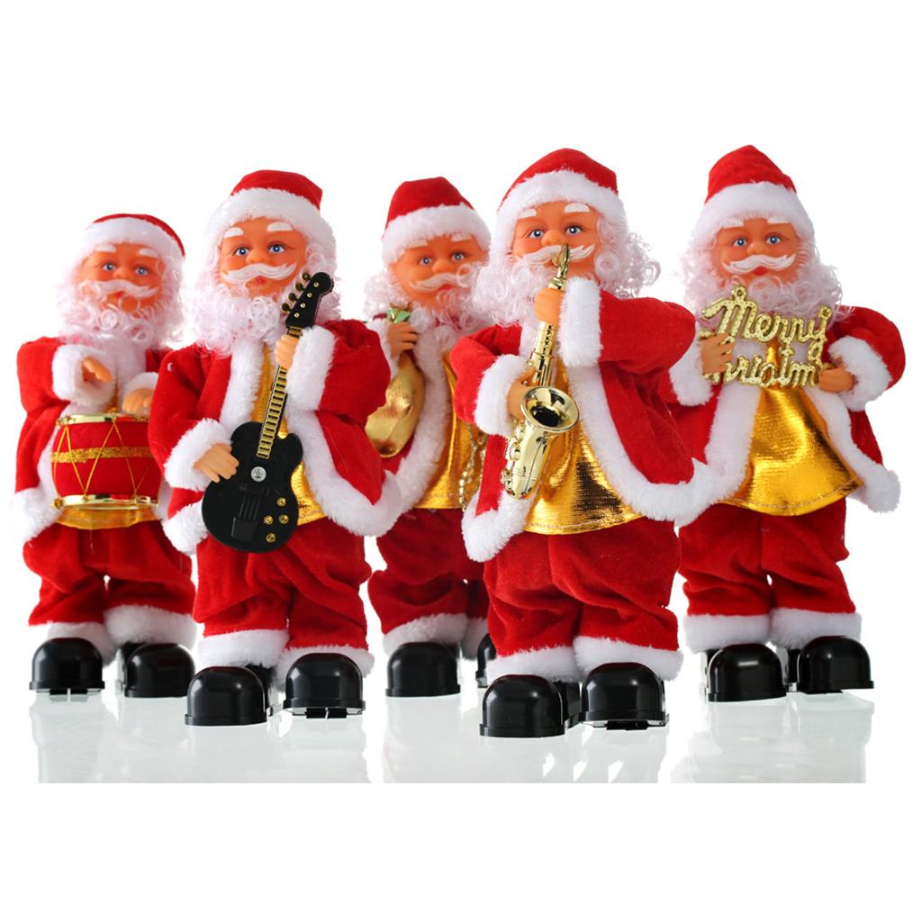 Toy Santa Claus Electric for Doll Miniature Musical Toy Figure Party Gift Tabletop Decoration Desk Ornament Window Displ