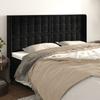 Vidaxl Wingback Headboard, Black, 183X16X118/128 Cm, Velvet