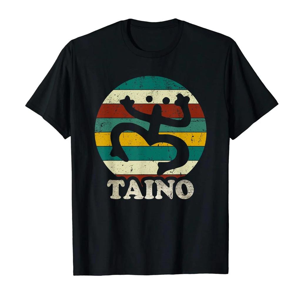 Vintage Západ Slunce Portoriko Coqui Taino Symbol Dárek Tričko Nové 100% Bavlna Krátký Rukáv Kulatý Výstřih Tričko Ležérní Pánské Horní