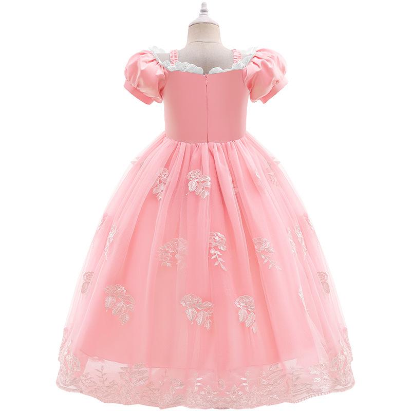 Girl Pink Aurora Cosplay Princess Dress Up Kids Christmas Halloween Tulle Fancy Rapunzel Costume for Children Girls Birthday