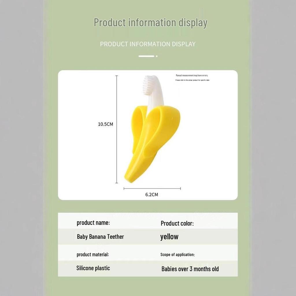 Lebensmittelechtes Silikon Bananen-Beißspielzeug Molarenstab für Neugeborene