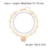 1PC Summer Hot Sale Jewelry Simple Scallop Pendant Necklace Women's Versatile Hand-woven Collarbone Chain Women