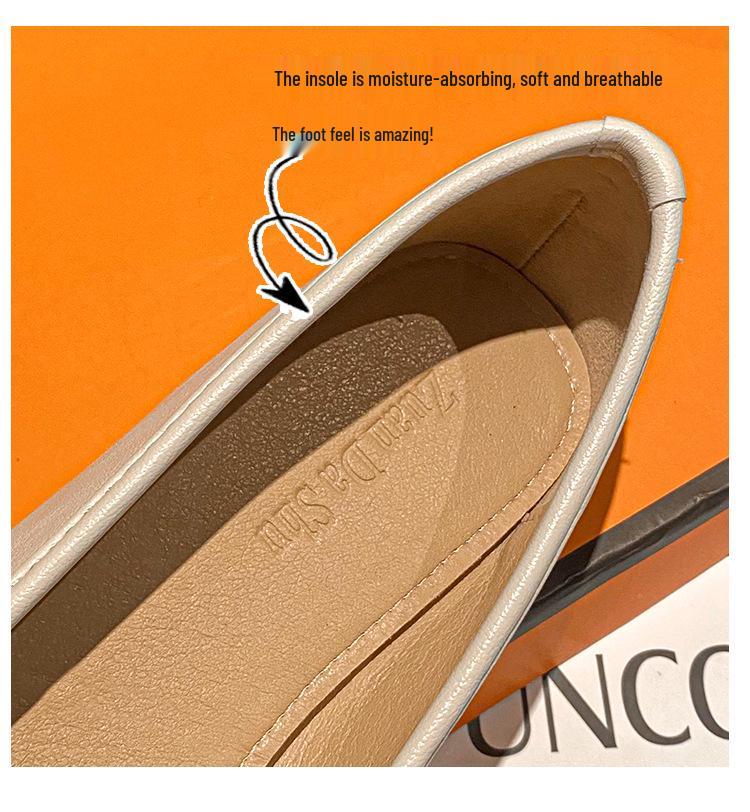 Women's Summer Pigskin Split-Toe Ballet Flats