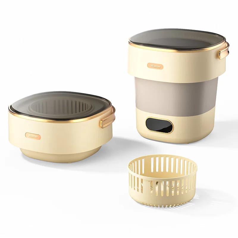 Mini Washer for Underwear Pants &Socks 13L High-capacity Spin Basket Clothes Folding Washing Machine Hidden Drainage Pipe Washer