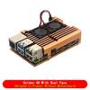 Per Raspberry Pi 4 3 Modello B 3B Plus Custodia in Alluminio con Doppia Ventola di Raffreddamento Involucro Metallico per RPI Raspberry Pi 4 3 Modello