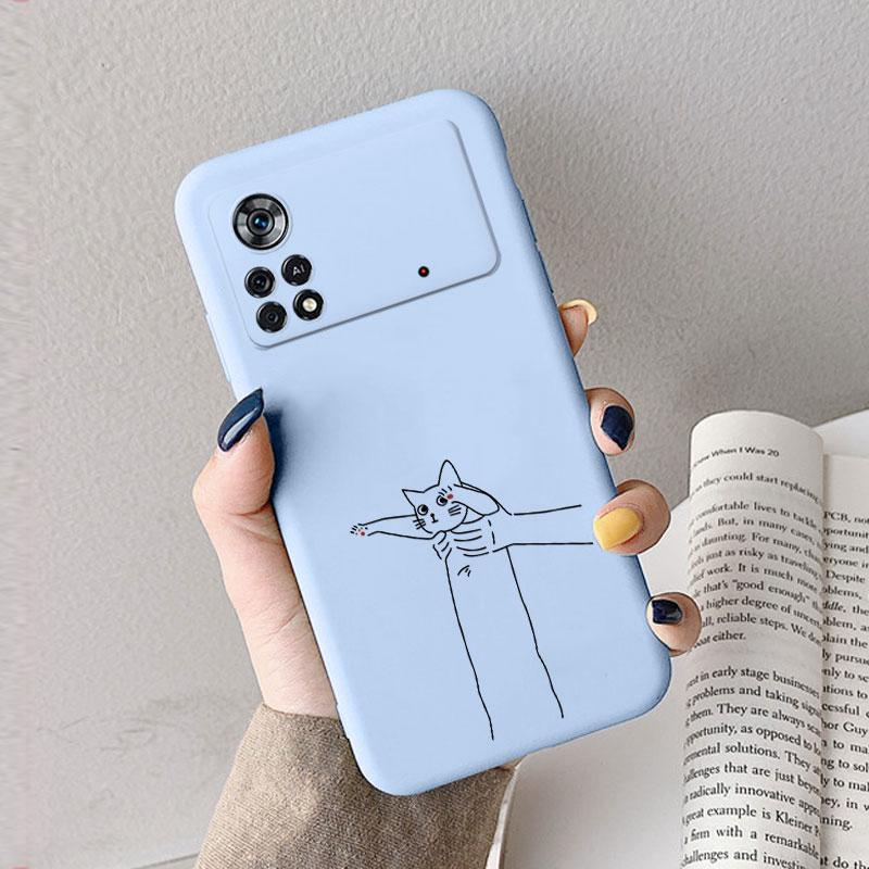 Case For Poco X4 Pro 5G Poco M4 Pro Cute Heart Flower Back Cover Soft Silicone Matte Protective Funda For Xiaomi Poco X6 X5 Pro