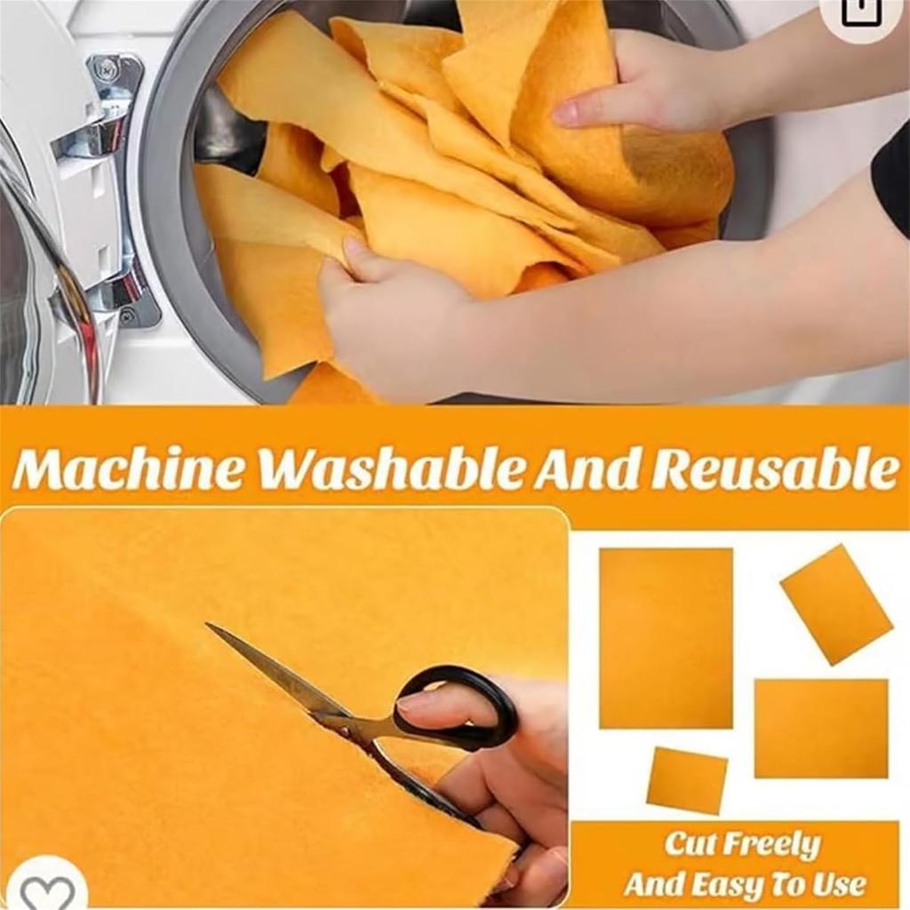 Ultra-Absorbent Miracle Cleaning Shammy Multi-Purpose Cleaning Shammy Towel Super Absorbent Reusable Non-Woven Shammy Cloth