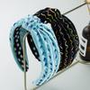 Women Hairband Flannelette Pure Sewing Knotted Hair Clip Retro Wide Edge HairHoop