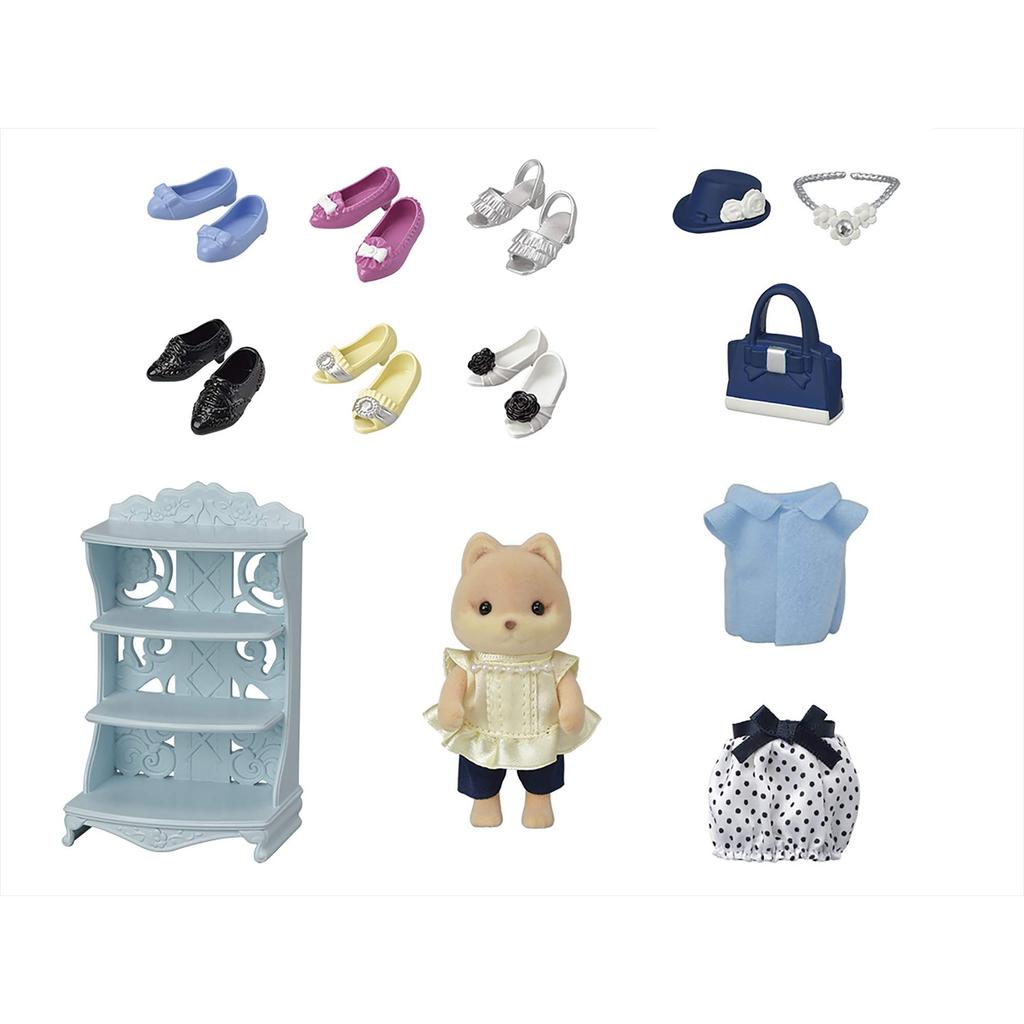 Sylvanian Families Town [Town Fashion Coordination Set -Stylish Shoes Collection-] TVS-13 ST Mark Certification For Ages 3 and Up Toy Dollhouse