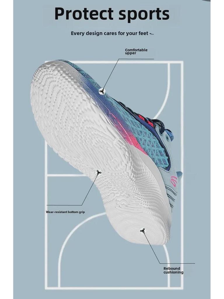 Men's Large Size Non-Slip Breathable Basketball Shoes for Youth & Children - Ideal for Training & Sports