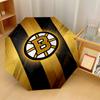 Boston Bruins Print Auto 8?Ribs Folding Umbrella Wind Resistant Lightweight Automatic Umbrella For Daily Travel