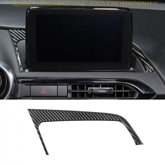For Mazda MX-5 Miata 2016-2024 Real Carbon Fiber Console Navigation Basd Frame