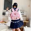 2026 New Japanese Cartoon Pink Backpack Book Bags Pink Girl Embroidery Strawberry Children's Schoolbag Student Birthday Gift