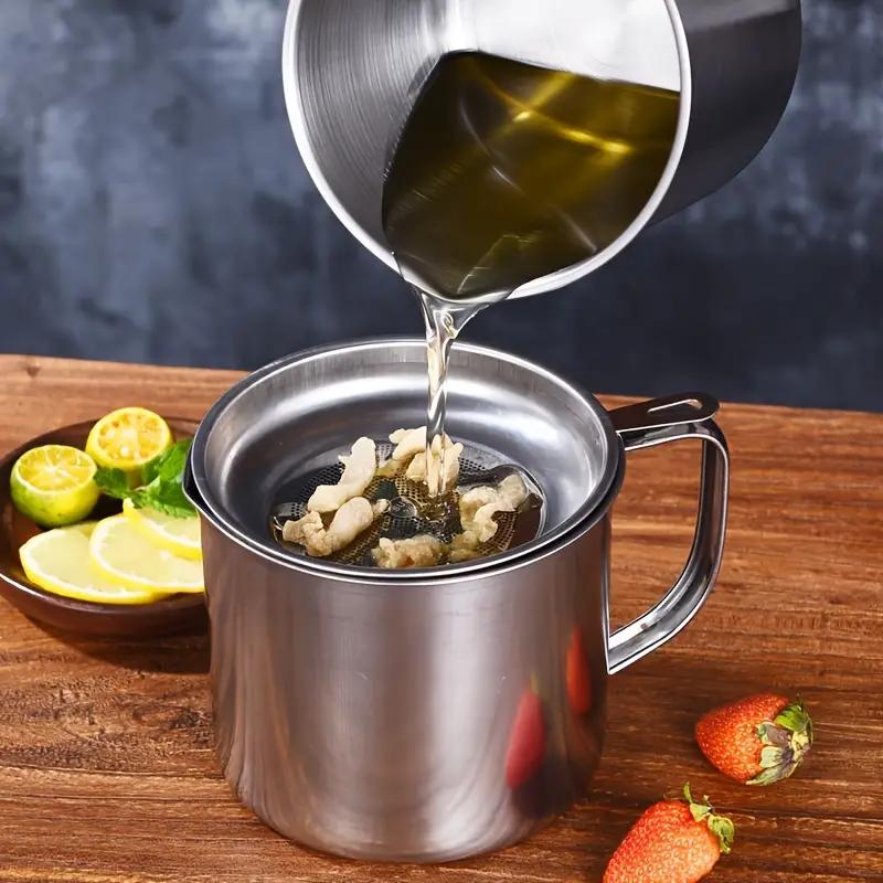 Filter Oil Pot Stainless Steel Household Leak-proof Wine Pot Pouring Oil Bottle Seasoning Tank Kitchen Tools Pot Oil Tank