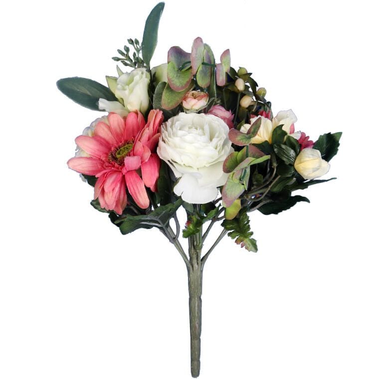 Elegant Artificial Bouquet of Roses and Gerberas 30 cm