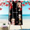 Betty Boop Beach Towel Suitable for Various Scenarios Such As Kitchen, Bathroom and Beach Swimming