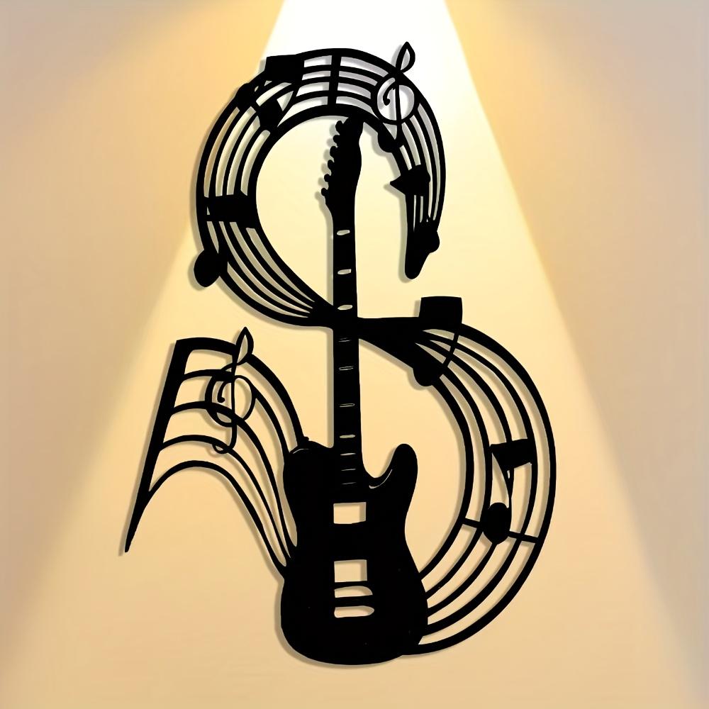 Iron Metal Pipa Wall Art, Musical Staff Decor, Minimalist Design for Living Room Office Kitchen Cafe Home, Christmas Gift