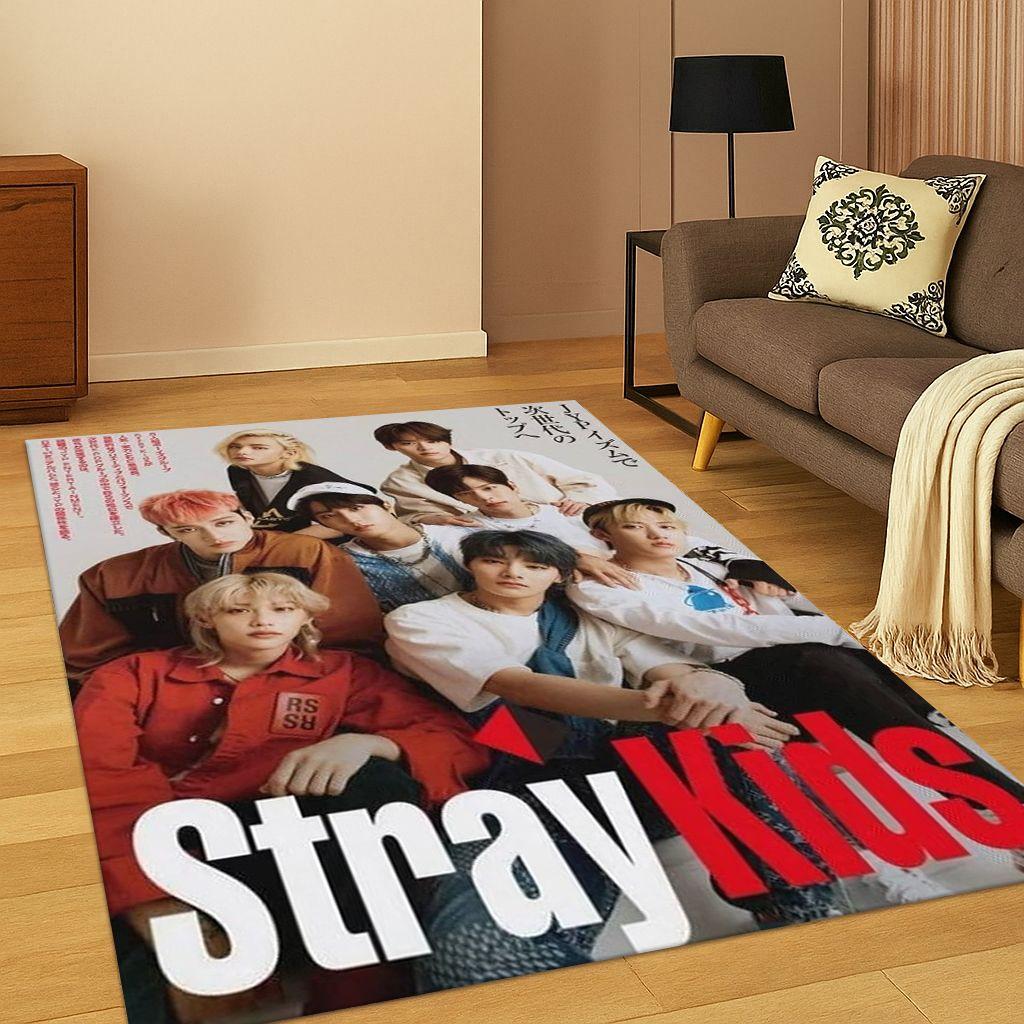 Kpop Star S-Stray Kids Hyunjin Carpet Rug for Bedroom Living Room Sofa Home Doormat Home Decor,Area Rug Non-slip Floor Mat Gift