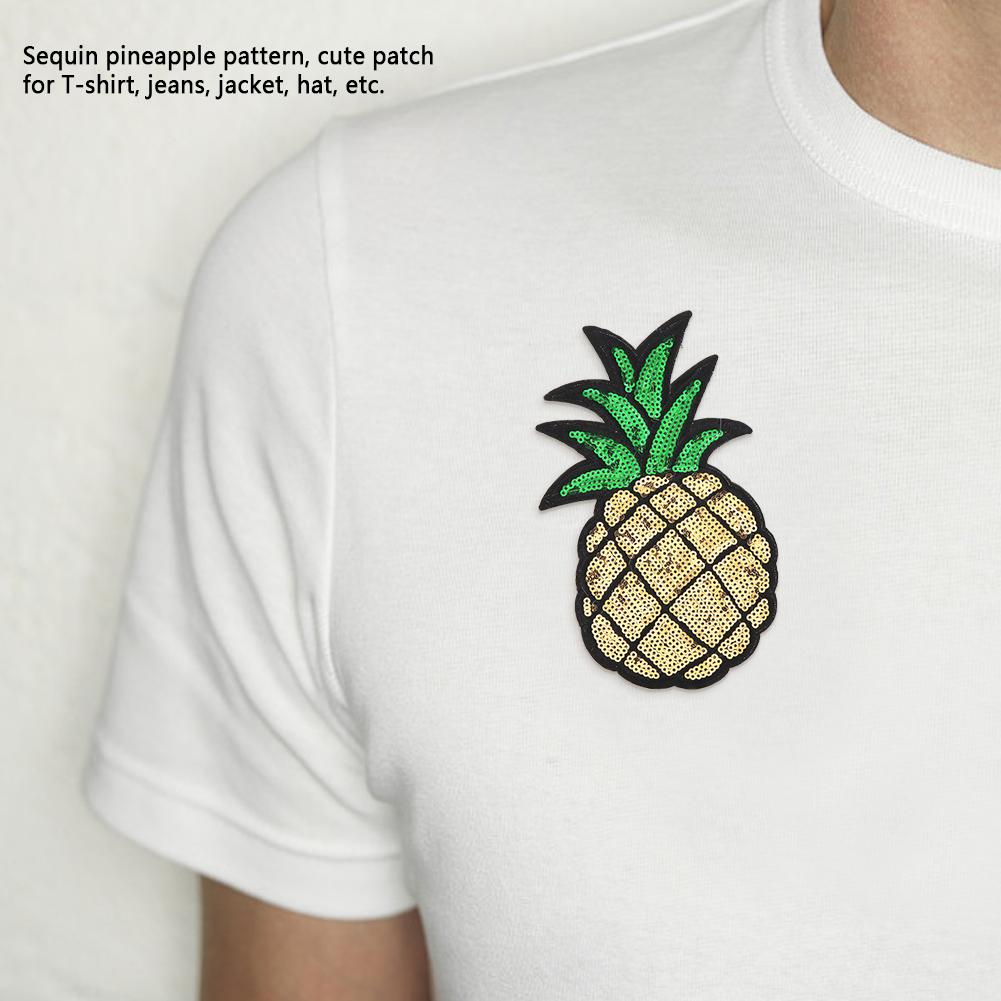 3Pcs Pineapple Embroidered Fabric Patches Sew Iron On Bag Clothes Applique Craft DIY Decoration