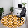 1pc Lion Face Pattern Carpet, Round Non Slip Durable Large Size Office Carpet, Suitable for Office