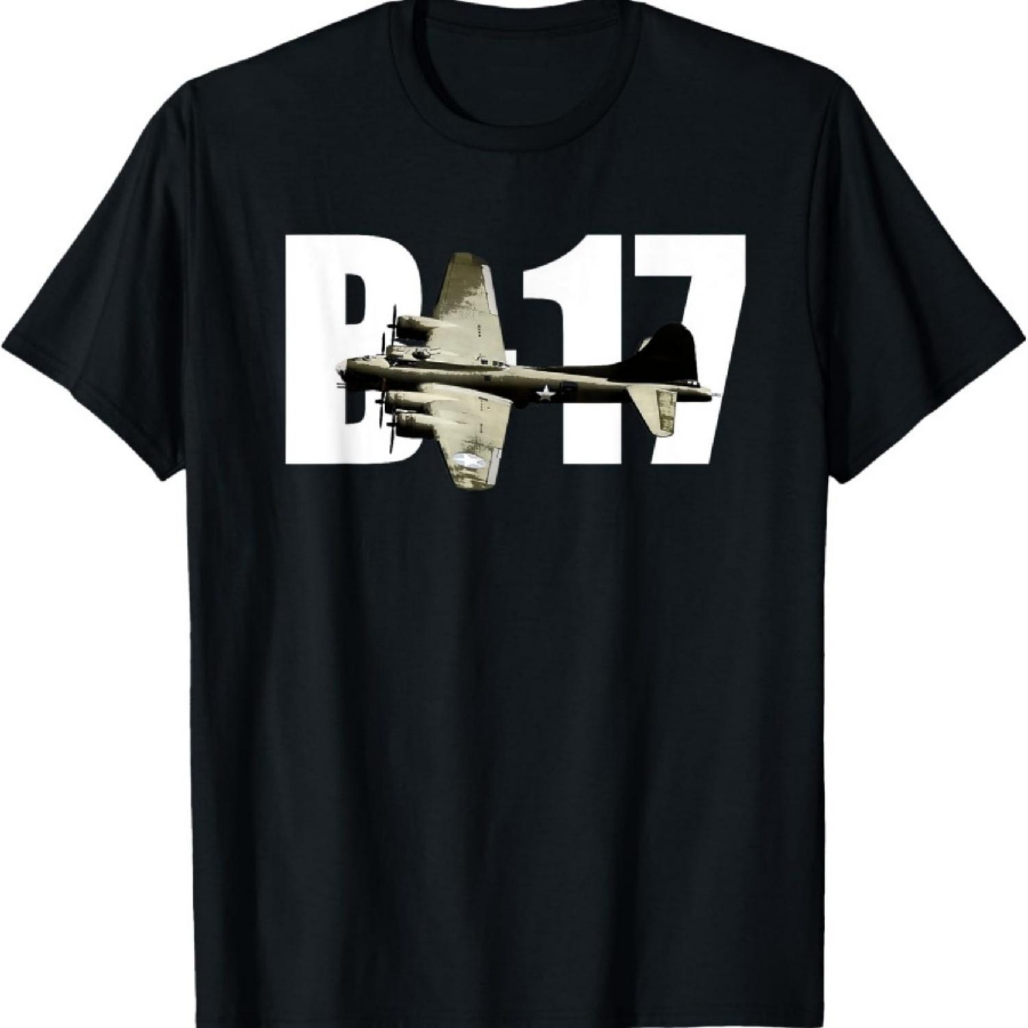 

B-17 B17 Flying Fortress T-Shirt WW2 Bomber Plane T-Shirt S