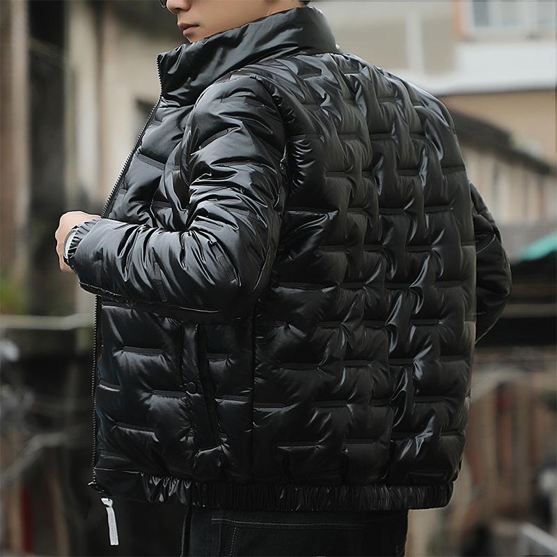 Men Winter Bright Parka Thickened Warm Waterproof Jackets Male Down Coats Mens Clothing