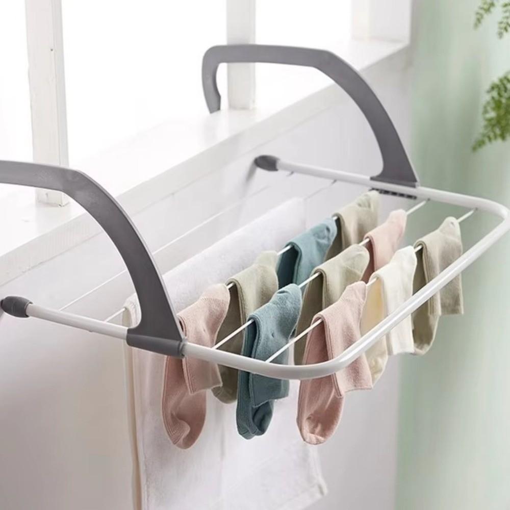 Collapsible Foldable Clothes Hanger Space Saving Shoes Storage Rack  Balcony Use