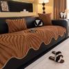 Solid Sofa Cushion Winter Plush Non-Slip Sofa Throw Cover Soft Fuzzy Furniture Protector Couch Pad Irregular Fleece Thick Mats