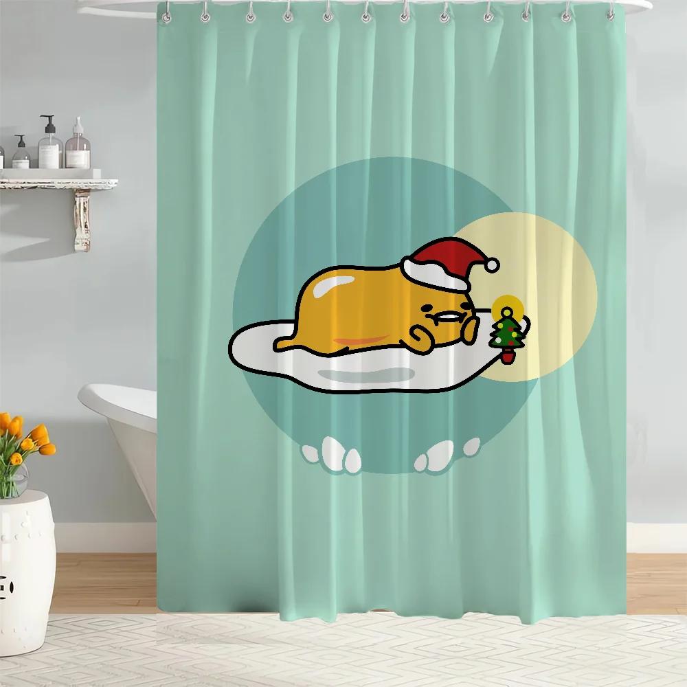 

Curtains in the Bathroom Shower Curtain Home Tentacles Gudetama Waterproof Fabric Bathroom Curtains Bath Sets Accessories Set 90X180cm
