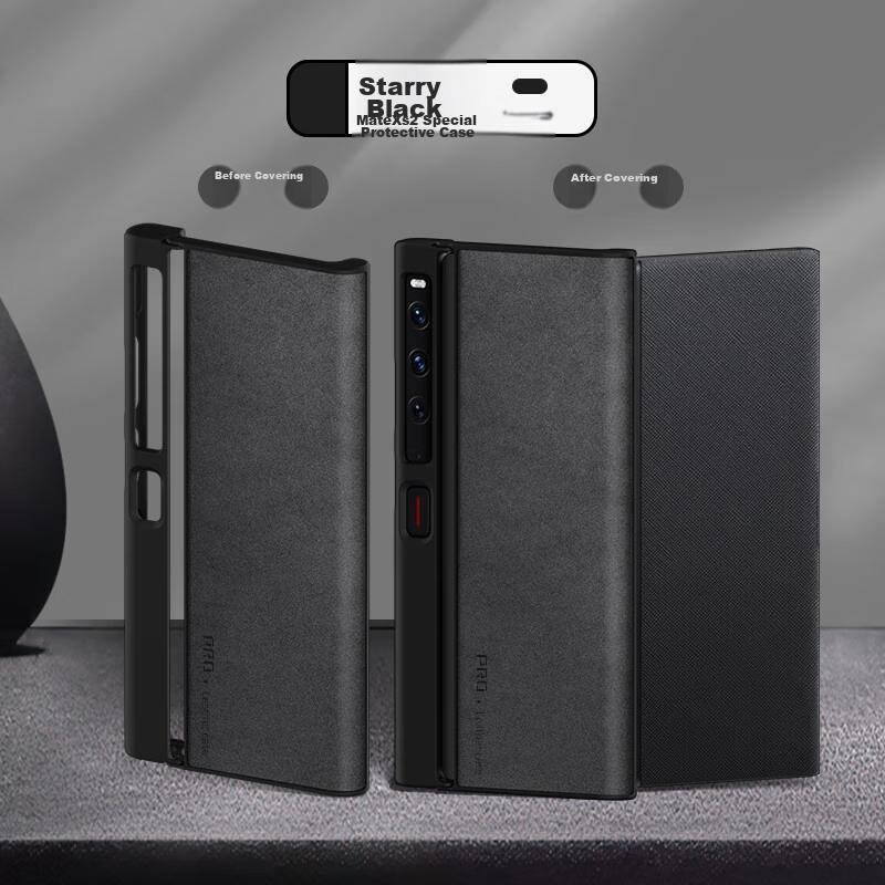 Huawei Mate XS2 Phone Case, Mate XS2 Protective Cover, Left And Right Folding Screen Anti-Scratch Anti-Drop Leather Casen, Hard Outer Graphite Gray