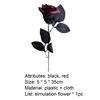 Sztuczny Kwiat Piękny Realistyczny Ładnie Wyglądający Symulacja Czarna Czerwona Róża Dekoracyjny Syntetyczny Kwiat