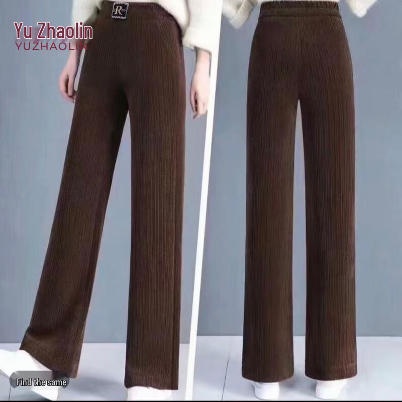 

YUZHAOLIN Women s Wide-Leg Straight Draped Pants 4XL