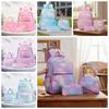 Casual Nylon Backpack Daypack Students School Bag Three-piece School Bag Set  Junior High School