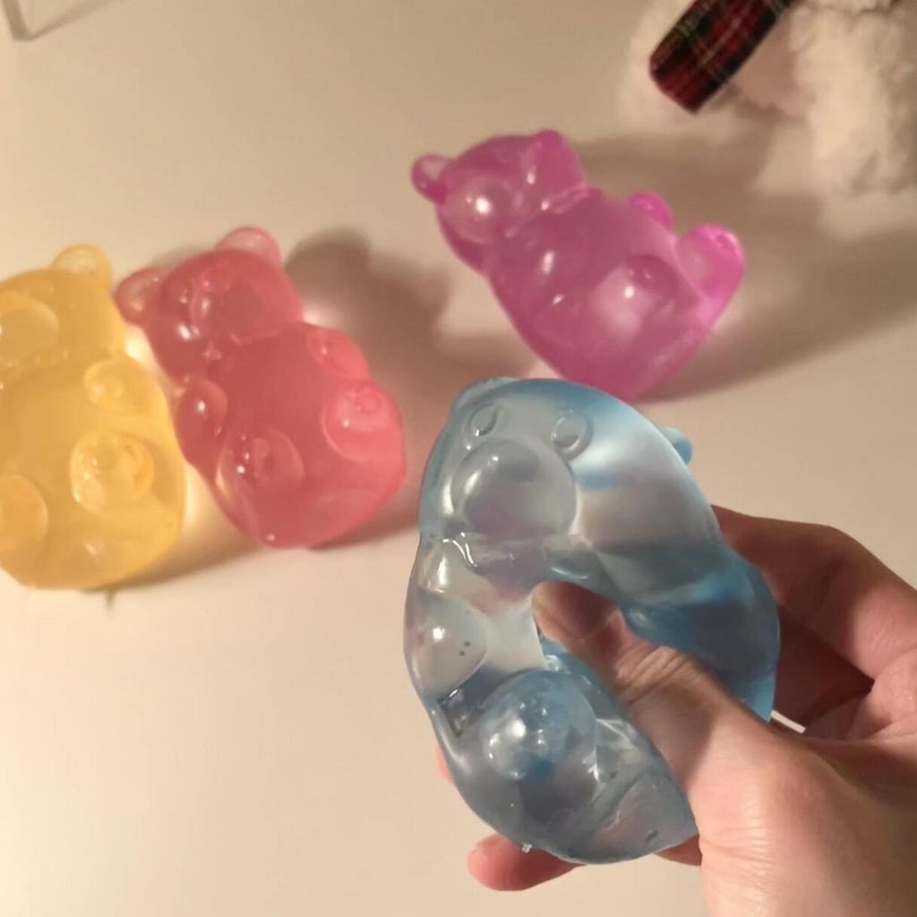 Colorful Dumpling-Shaped Stress Relief Balls Reusable Low Elasticity Decompression Toys Plastic Stress Balls For Relief