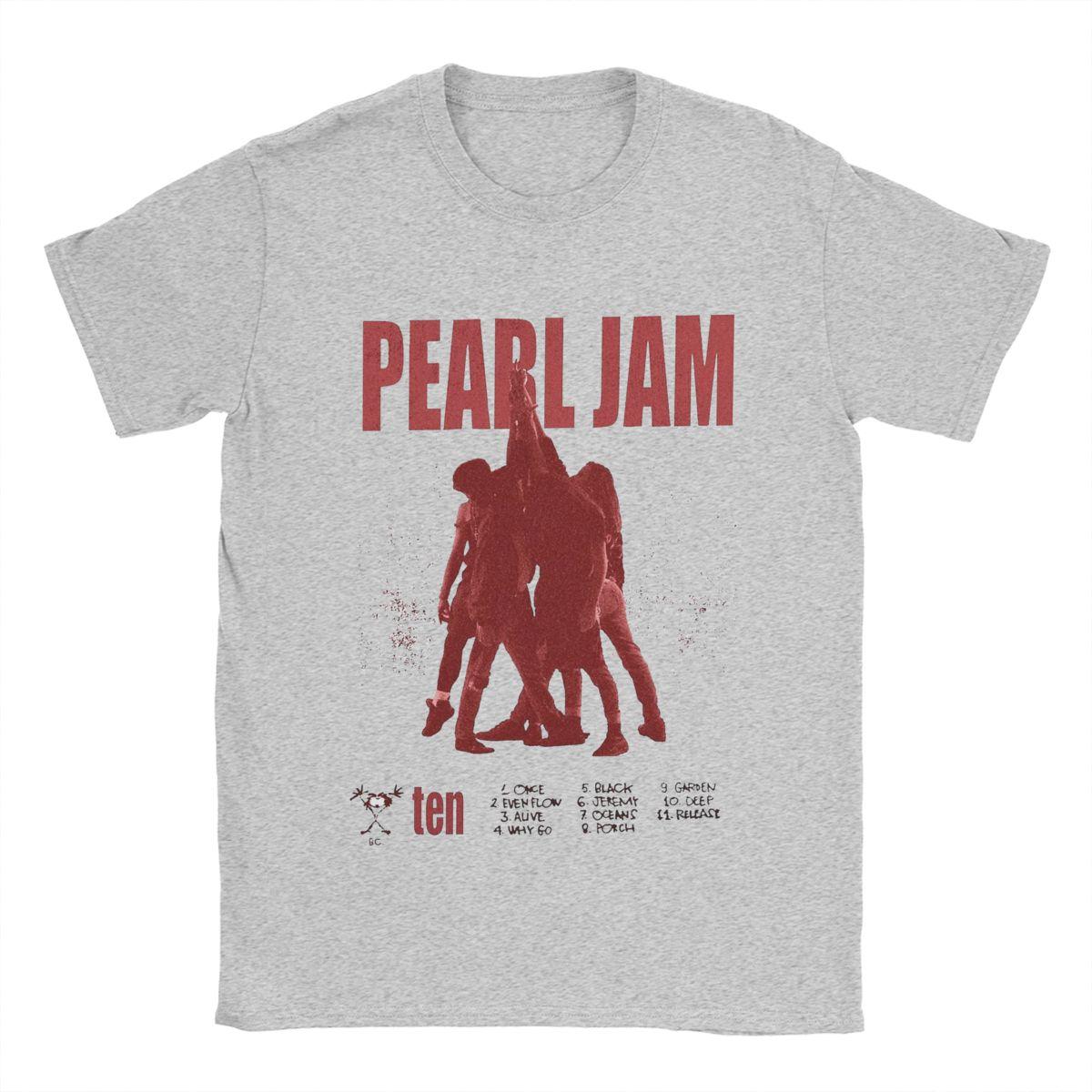 

Футболка з принтом Pearls Jams для чоловіків Хіпстер Бавовняна футболка З круглим вирізом Короткий рукав Футболки Ідея для подарунка Одяг S