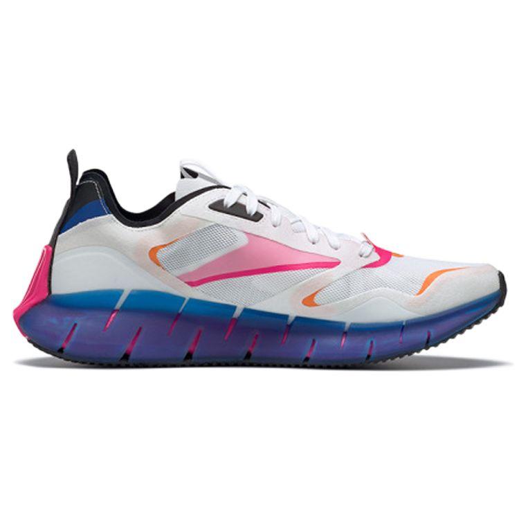 Reebok Zig Kinetica Horizon Low Top Running Shoes Unisex Running Shoes White Pink FW5300