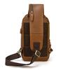Retro Men'S Leather Breast Bag Usb Multifunctional Charging Crazy Horse Leather Crossbody Bag Men'S Shoulder Bag Large Capacity Backpack