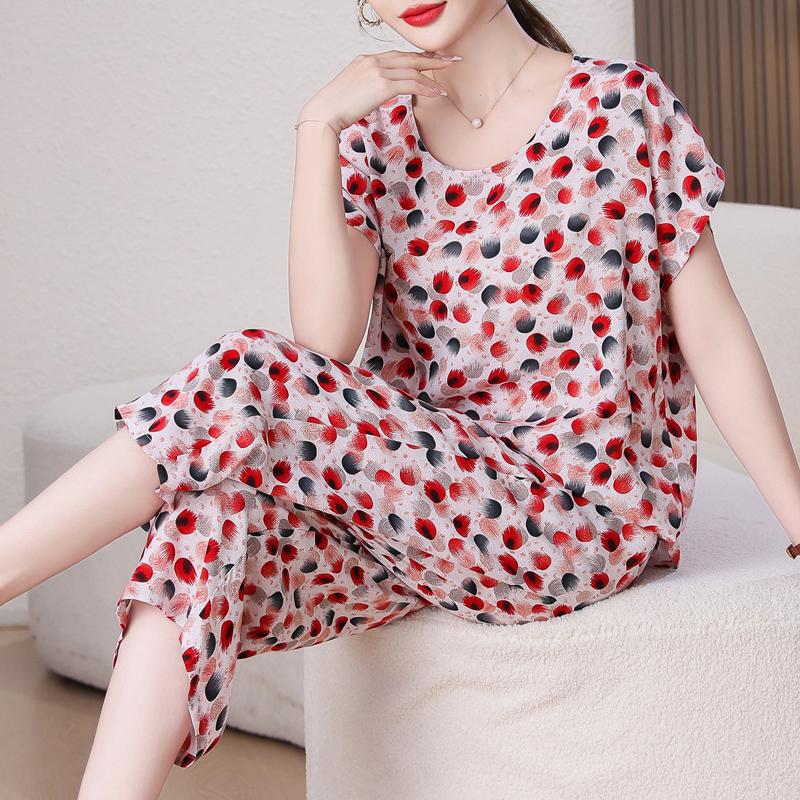 Elegant Women's Pants Sets Summer Vintage Clothes Casual Plus Size 2 Piece Sets