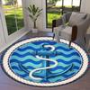 Anchor Round Area Rug,Carpet Rug for Living Room Bedroom Sofa Playroom Decor,Non Slip Floor Mat