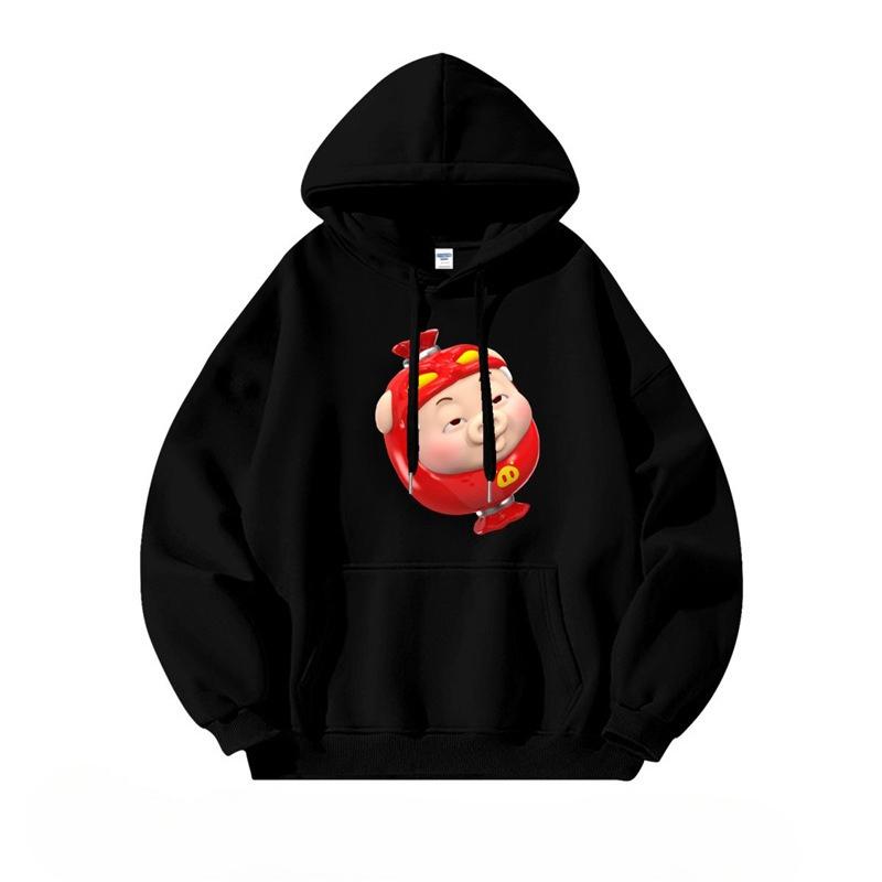 Fun Piggy Hero Hoodie Casual Loose Autumn Winter Top Men's  Women's Fashion Comfortable Cute Hoodie