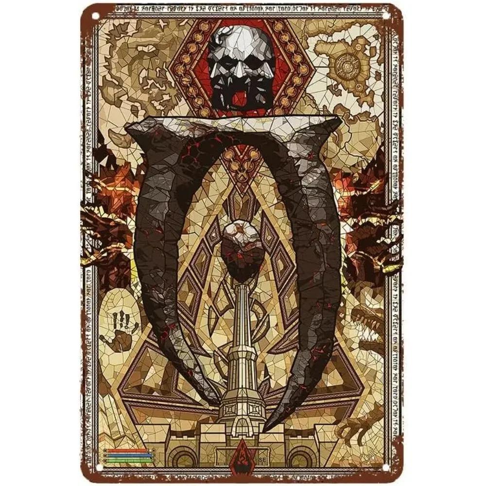 Bethesda The Elder Scrolls Oblivion Metal Tin Sign Funny Retro Wall Decor for Bar Cafe Home