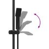 Shower System Set Black 70 Cm Stainless Steel