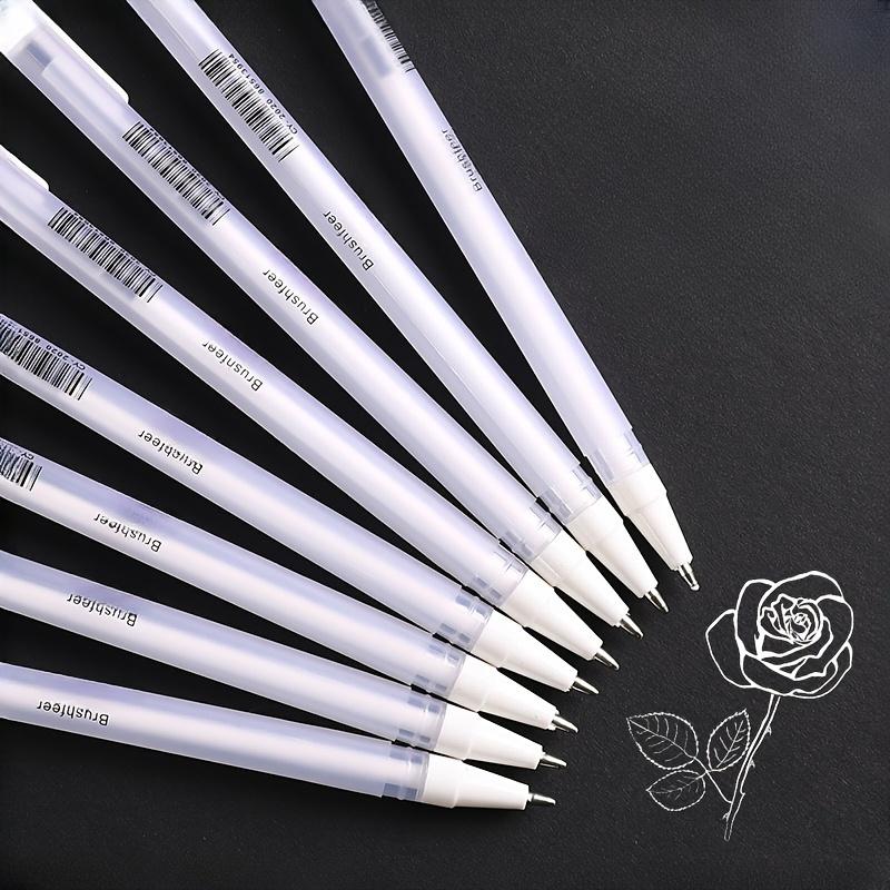 10pcs White Markers & Gel Pens - Perfect for Artists & Comic Drawers  Hand Drawn Colored Pens, Art Drawing Pens, DIY