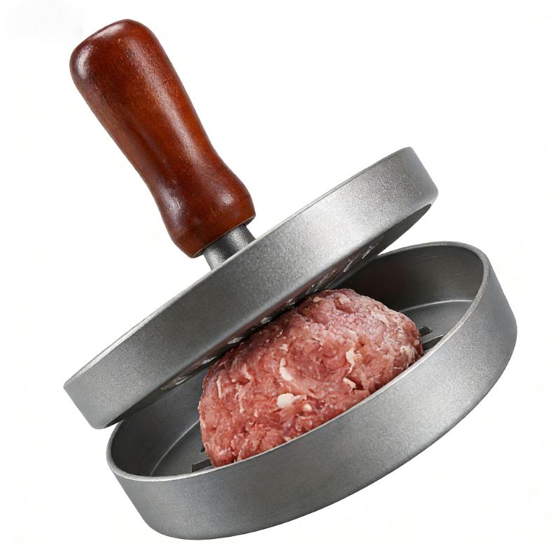 Hamburger Patty Press, Aluminum alloy Non-Stick Coated Handle, Kitchen Gadget for Pressing and Filling Patty Molds