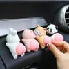 Car Accessories Decor Funny Pig Doll Panda Rabbit Beat On The Buttocks Relax While Driving Fidget Toy Central Console Decoration