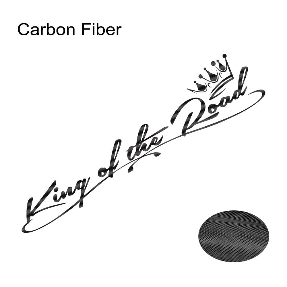 King of the Road Slogan Car Sticker Car Front Rear Windshield Self-Adhesive Vinyl Decal Waterproof Auto Decoration Accessories