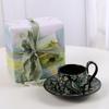 Lujiazui Retro Bird Ceramic Coffee Cup & Saucer Gift Set