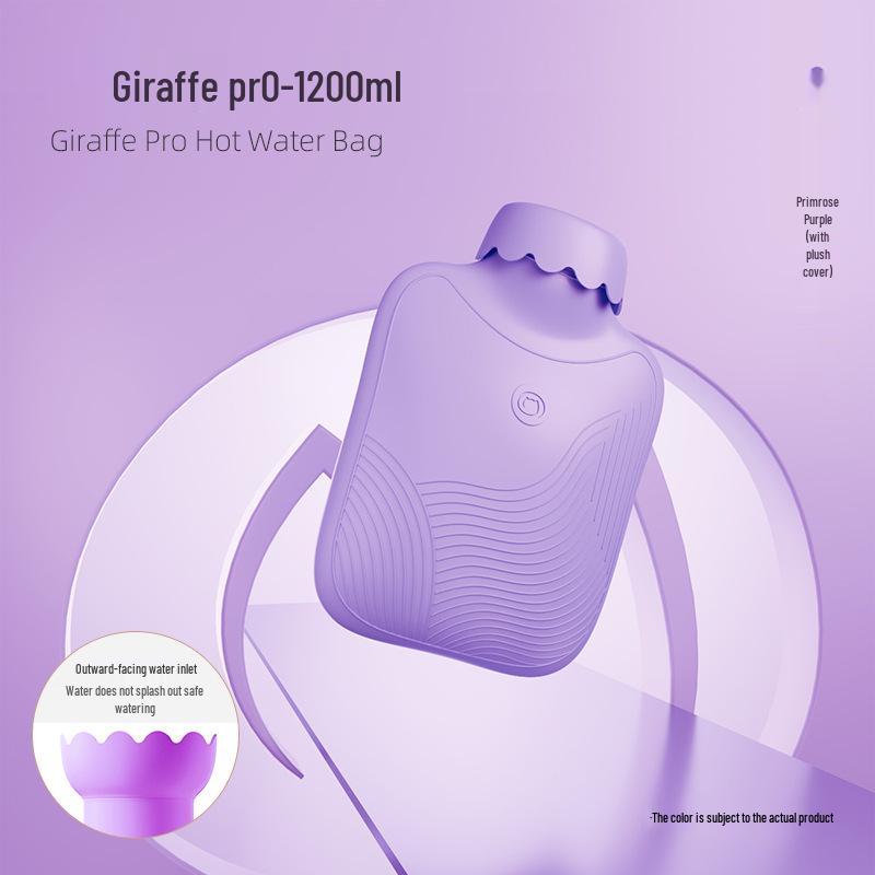 Thickened Cute Plush Hot Water Bottle - Old-Fashioned, Explosion-Proof Design for Warm Feet, Bed Heating, and Hot Compress Therapy